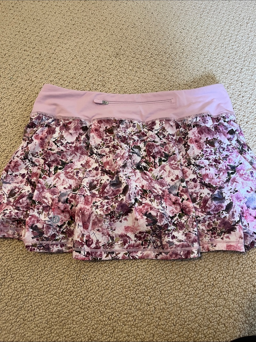 Lululemon Pace Rival Skirt Floral 6  (Regular) Blossom Spritz Multi / Pink Chalk